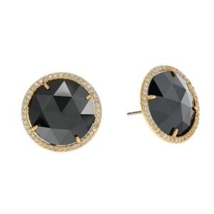 Kate Spade She Has Spark Earrings Black/Gold New In Box